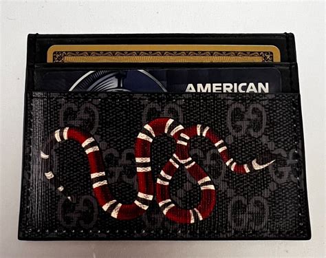 id holder gucci|gucci kingsnake card holder.